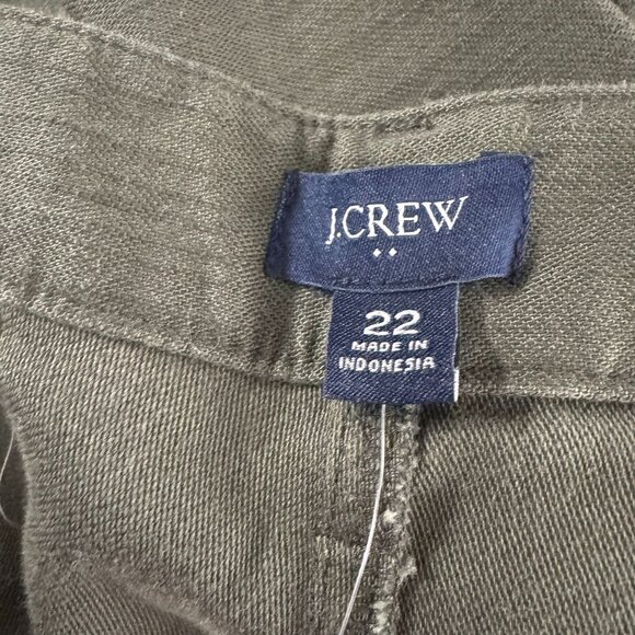 J. Crew Cotton Camp Pant Womens Size 22 Spanish Moss Green NWT PT-2616 - Picture 7 of 11